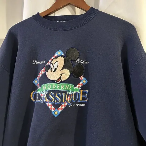 1990's Vintage‎ Velva Sheen Disney Mickey Mouse Sweatshirt Size XL - Picture 3 of 7